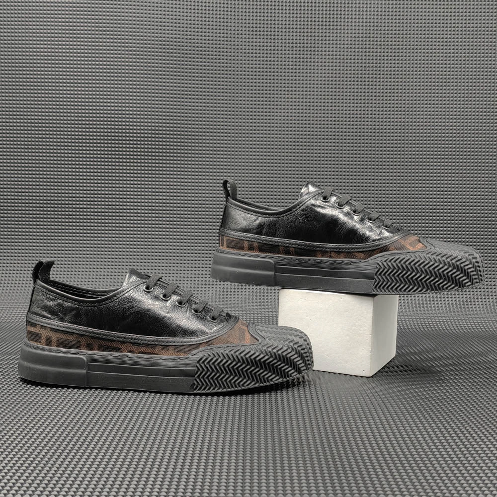 Best Work Shoes Flat Feet Men Minimalist Breathable Leather Flat Casual Shoes