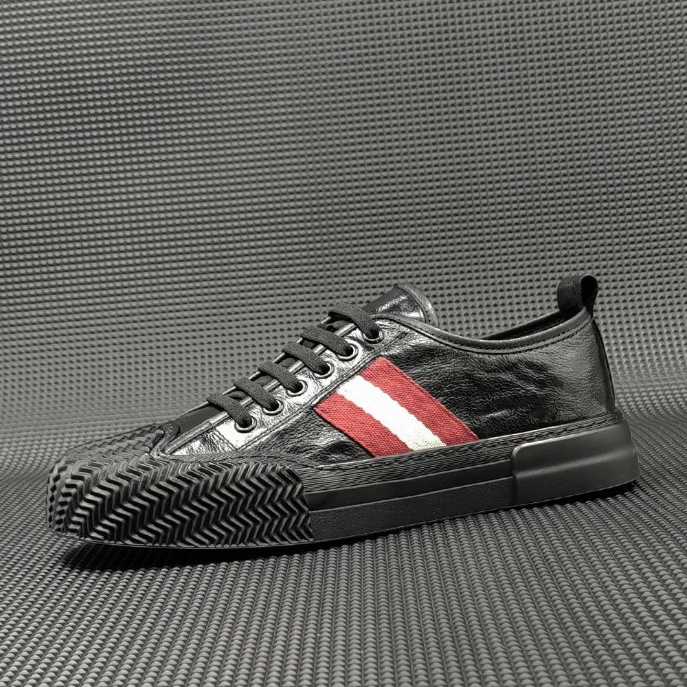 Flat Shoes 2025 Men Minimalist Leather Flat Casual Shoes