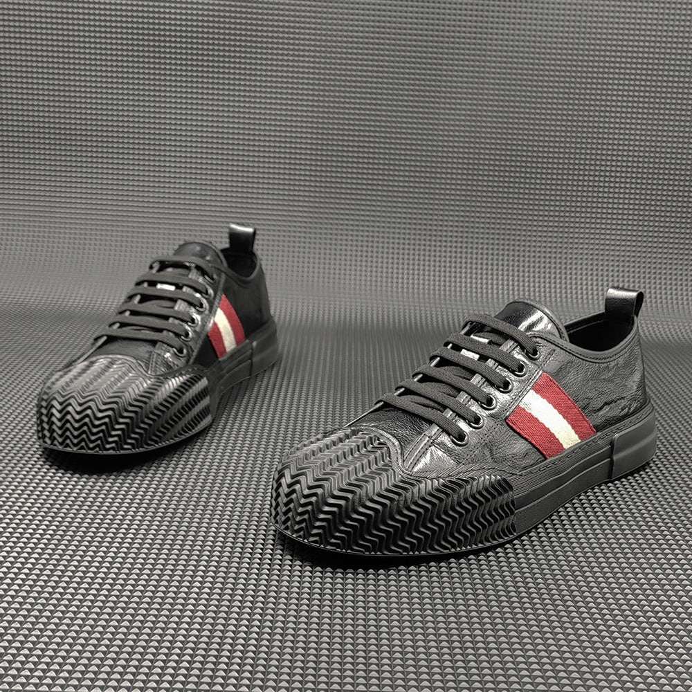 Men Minimalist Leather Flat Casual Shoes Flat Shoes That Turn Into