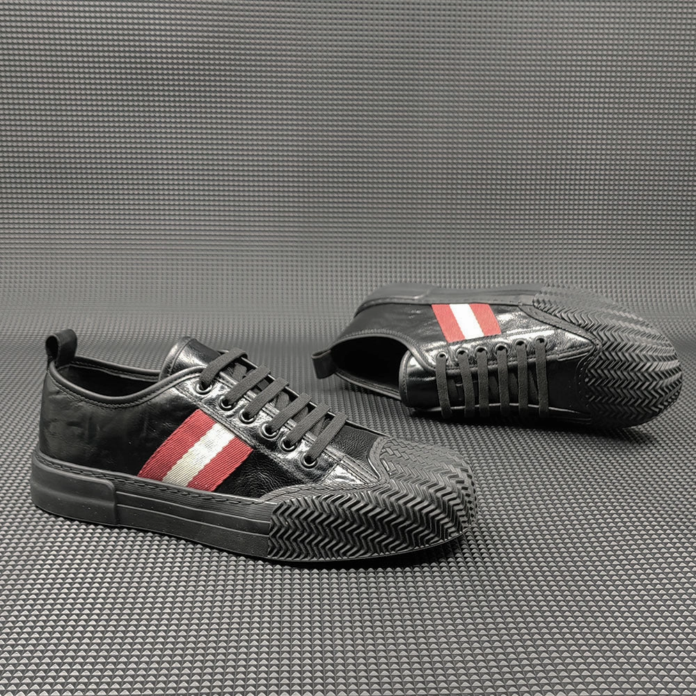 Men Minimalist Leather Flat Casual Shoes Best Tennis Court Shoes For Flat Feet