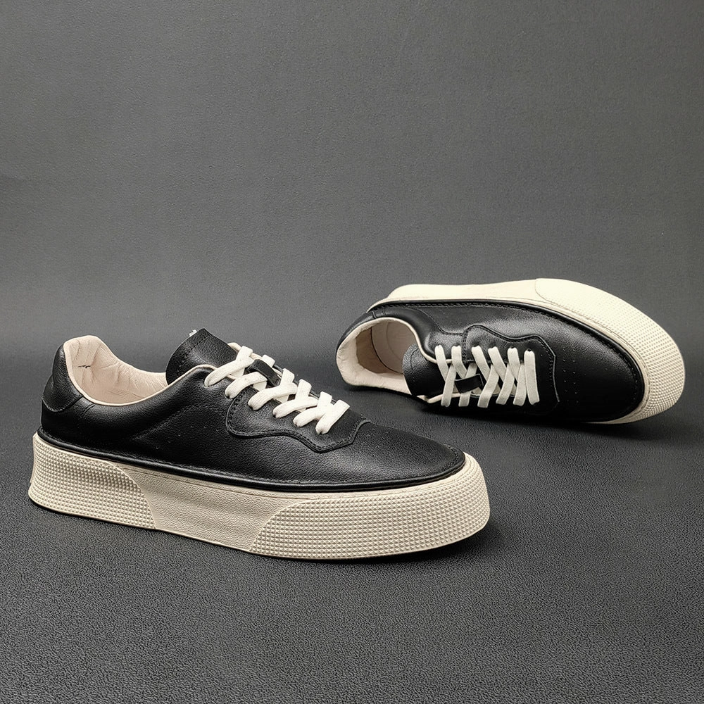 Slingback Flat Shoes Uk Men Minimalist Leather Flat Casual Sneakers