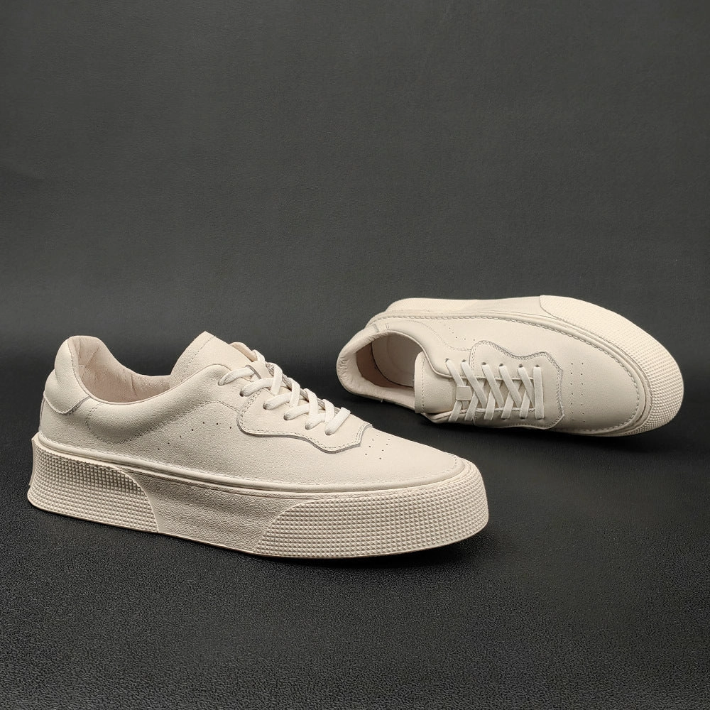 Types Of Flats Shoes Men Minimalist Leather Flat Casual Sneakers