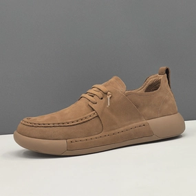 Comfortable Wedding Shoes Flats Men Retro Minimalism Solid Leather Soft Flat Casual Shoes