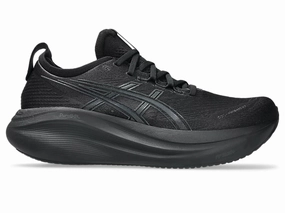 Men's ASICS Gel-Nimbus 27 - Black/Graphite Grey Leather Asics Shoes