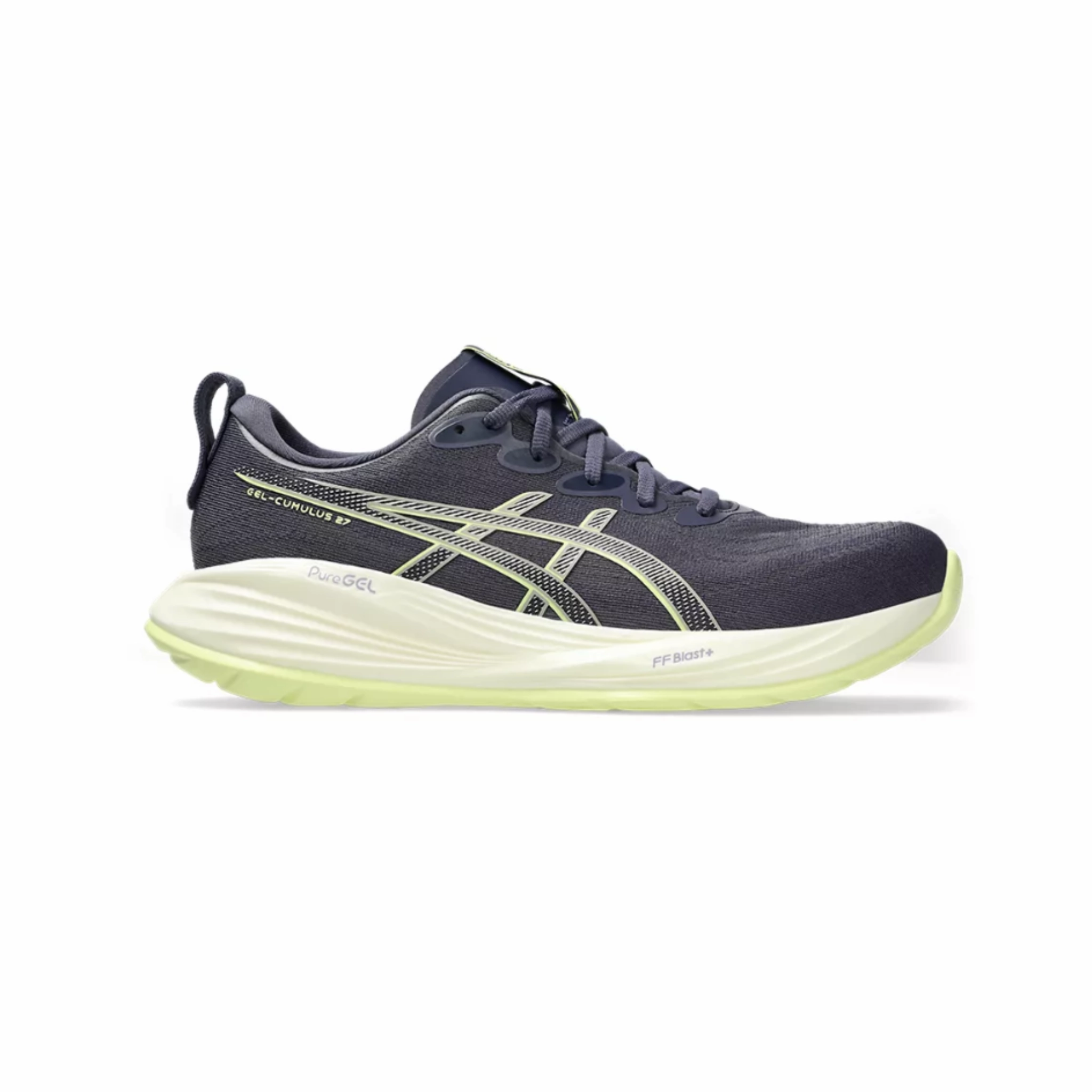 MEN'S CUMULUS 27 - D - 500 INDIGO FOG/LUCID YELLOW Asics Gel Upcourt 3 Volleyball Shoes