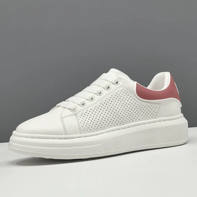 Flat Wedding Shoes Men's Fashion Breathable Leather Flat Court Sneakers