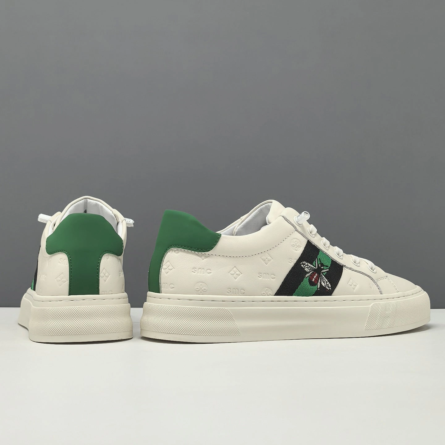 Best Shoes For Flat Pedals Mountain Bike Men's Fashion Embossed Leather Flat Casual Shoes