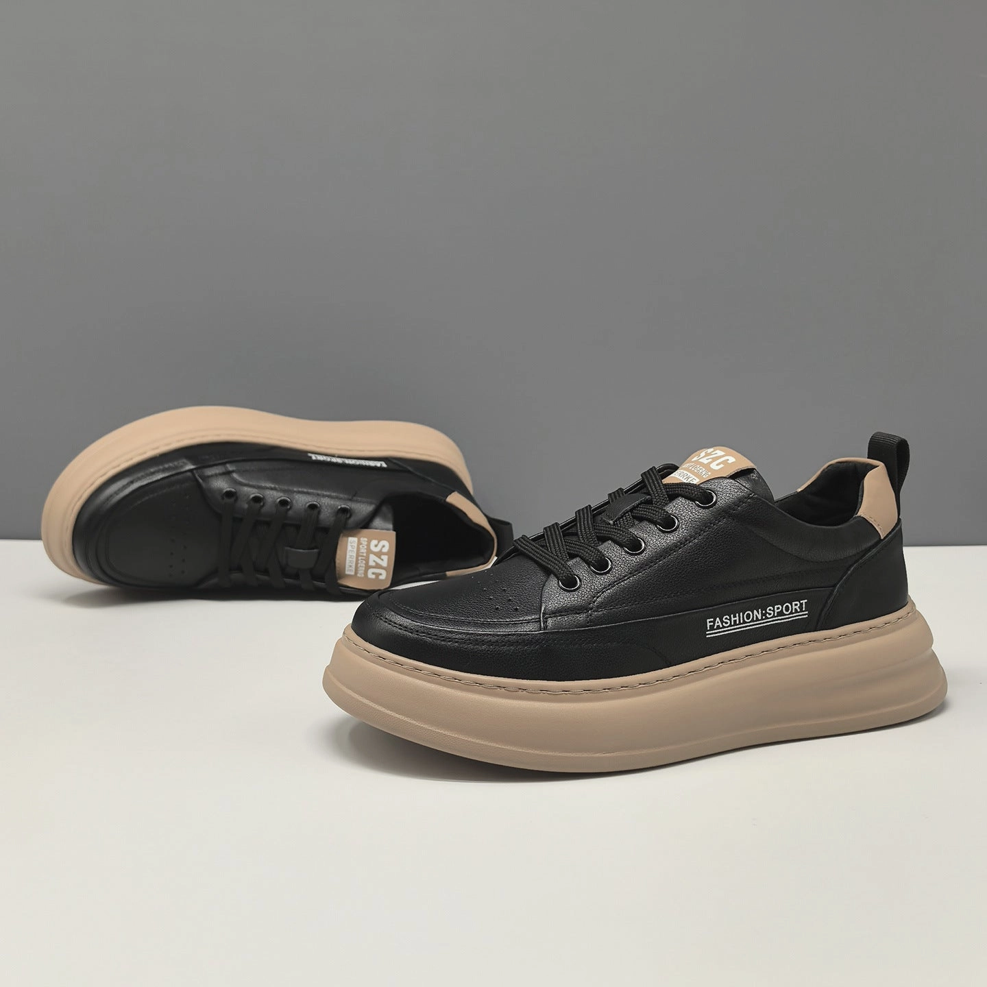 Vintage Shoes Flats Men's Fashion Quilted Leather Flat Casual Sneakers