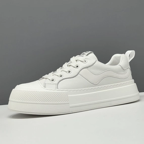 Men's Fashion Quilted Leather Flat Casual Sneakers Weightlifting Shoes Flat