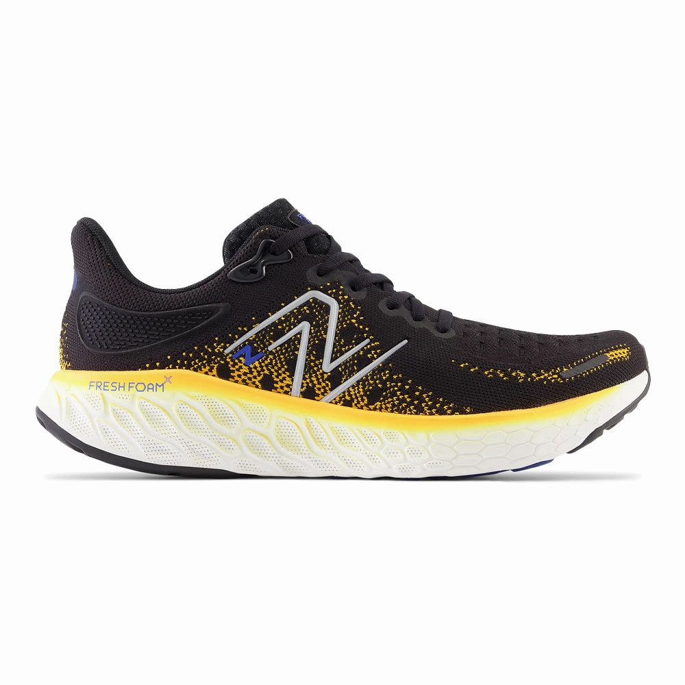 Men's New Balance Fresh Foam X 1080v12, Black/Hot Marigold, 12 D Medium 990 New Balance Gray