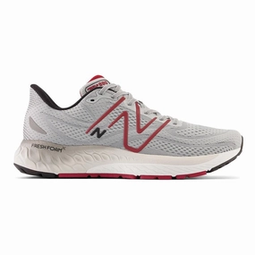 New Balance Composite Toe Work Boots Men's New Balance Fresh Foam X 880v13, Aluminum Grey/Crimson, 9.5 D Medium