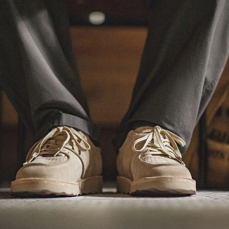 Soft Sole Flat Shoes Men's Vintage Breathable Leather Flat Casual Shoes