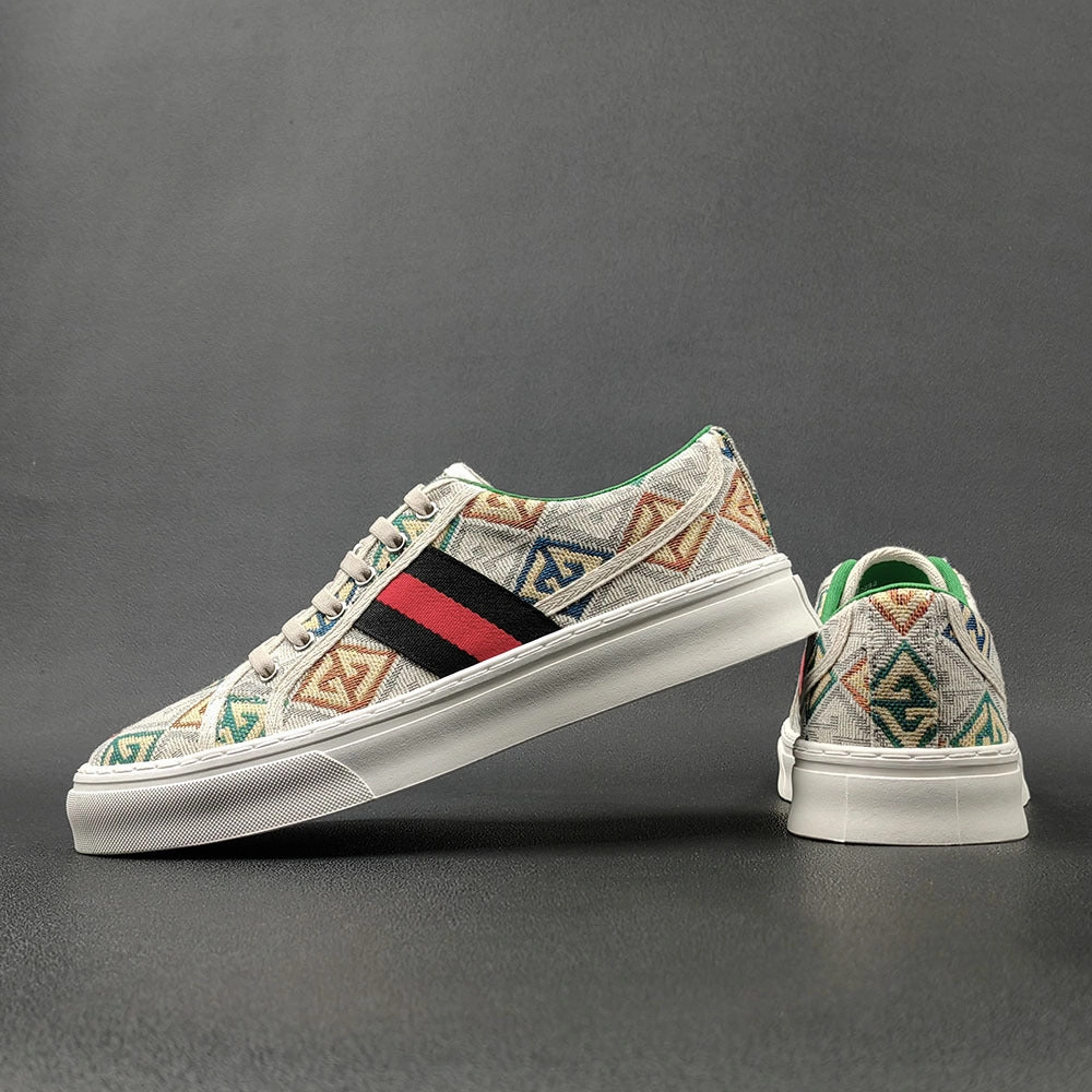 Flat Shoes With Open Toes Men Stylish Canvas Flat Casual Shoes