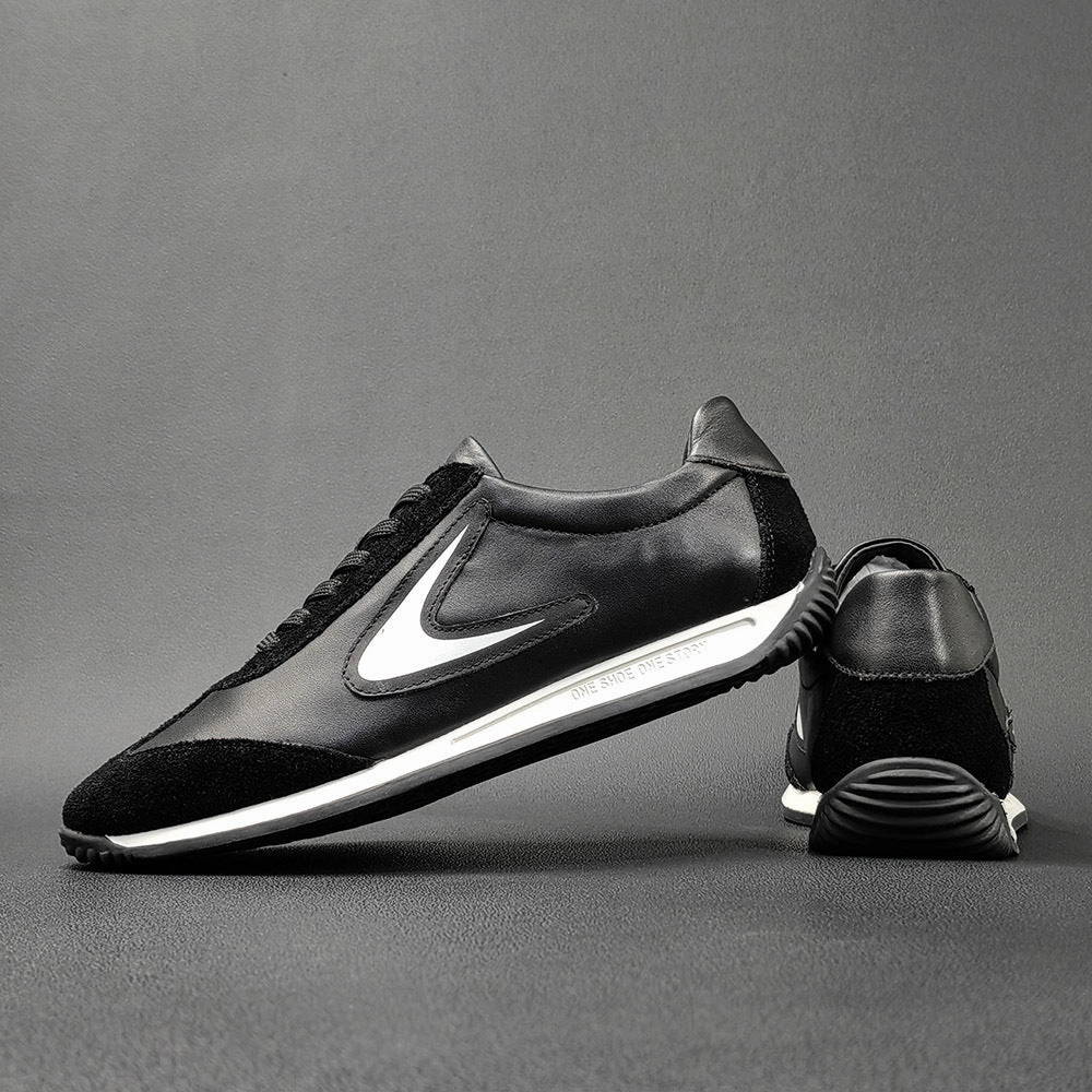 Best Flat Shoes For Standing All Day Men Stylish Soft Cowhide Patchwork Flat Casual Shoes