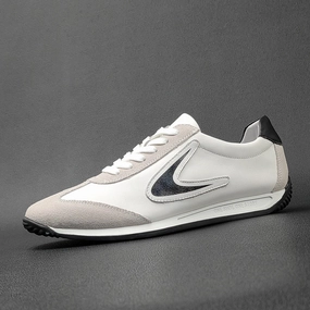 Men Stylish Soft Cowhide Patchwork Flat Casual Shoes Best Shoes Flat Feet