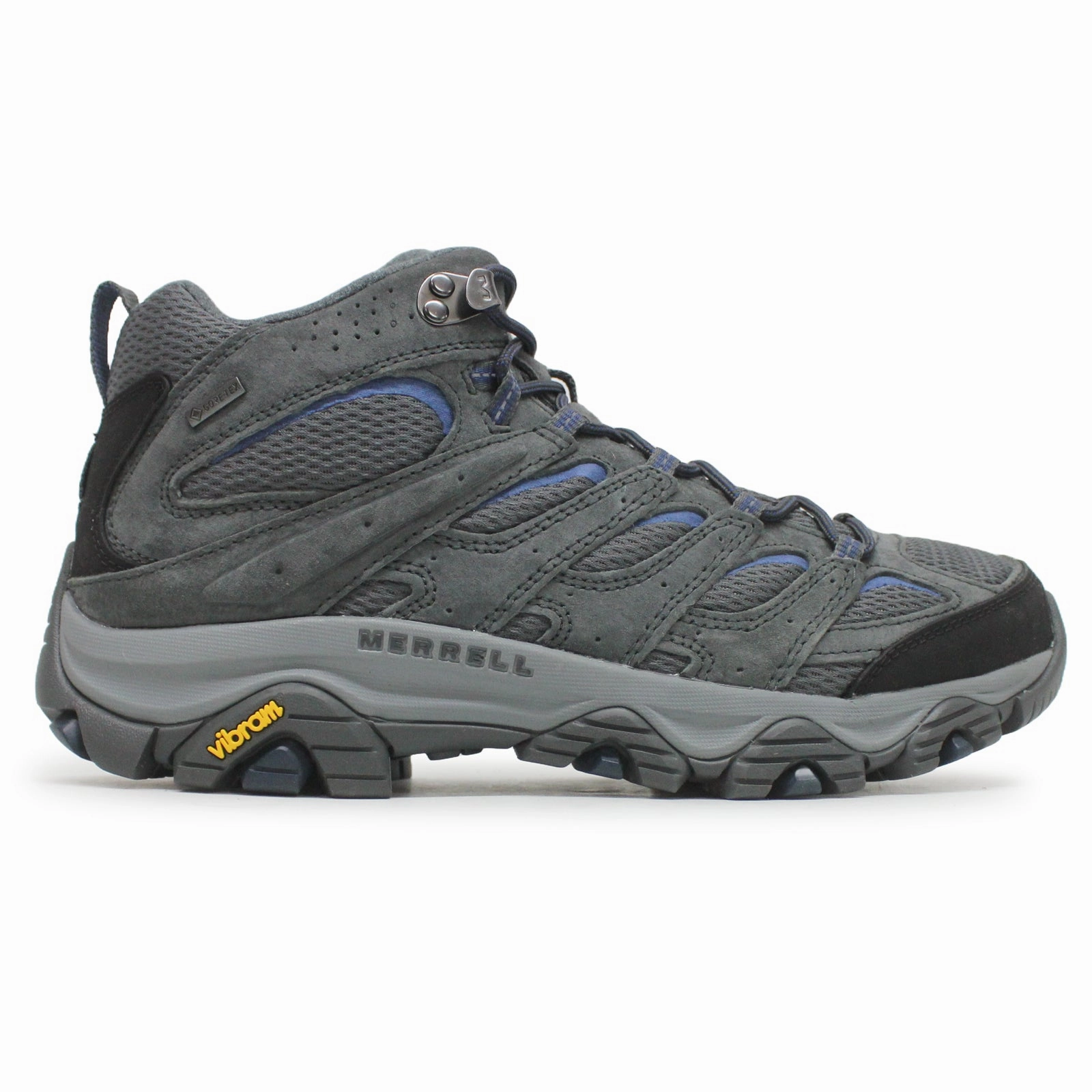 Merrell Moab 3 Mid GTX Leather Textile Men's Granite Poseidon Ankle Boots - UK 10.5 - US 11 Men - EU 45 Mid Hiking Boots Women
