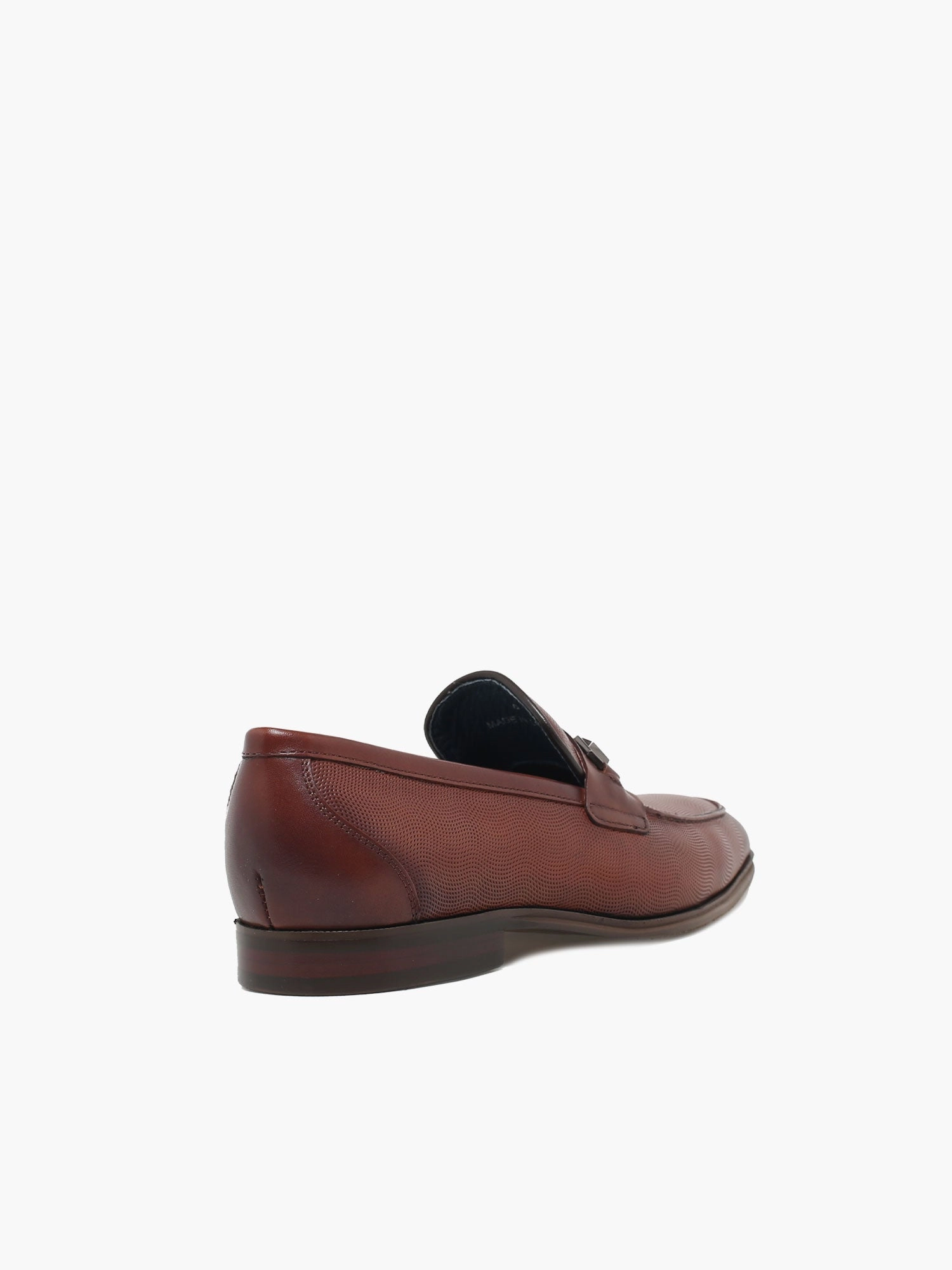 Tyre Cognac Embossed Leather Forest Green Flat Shoes