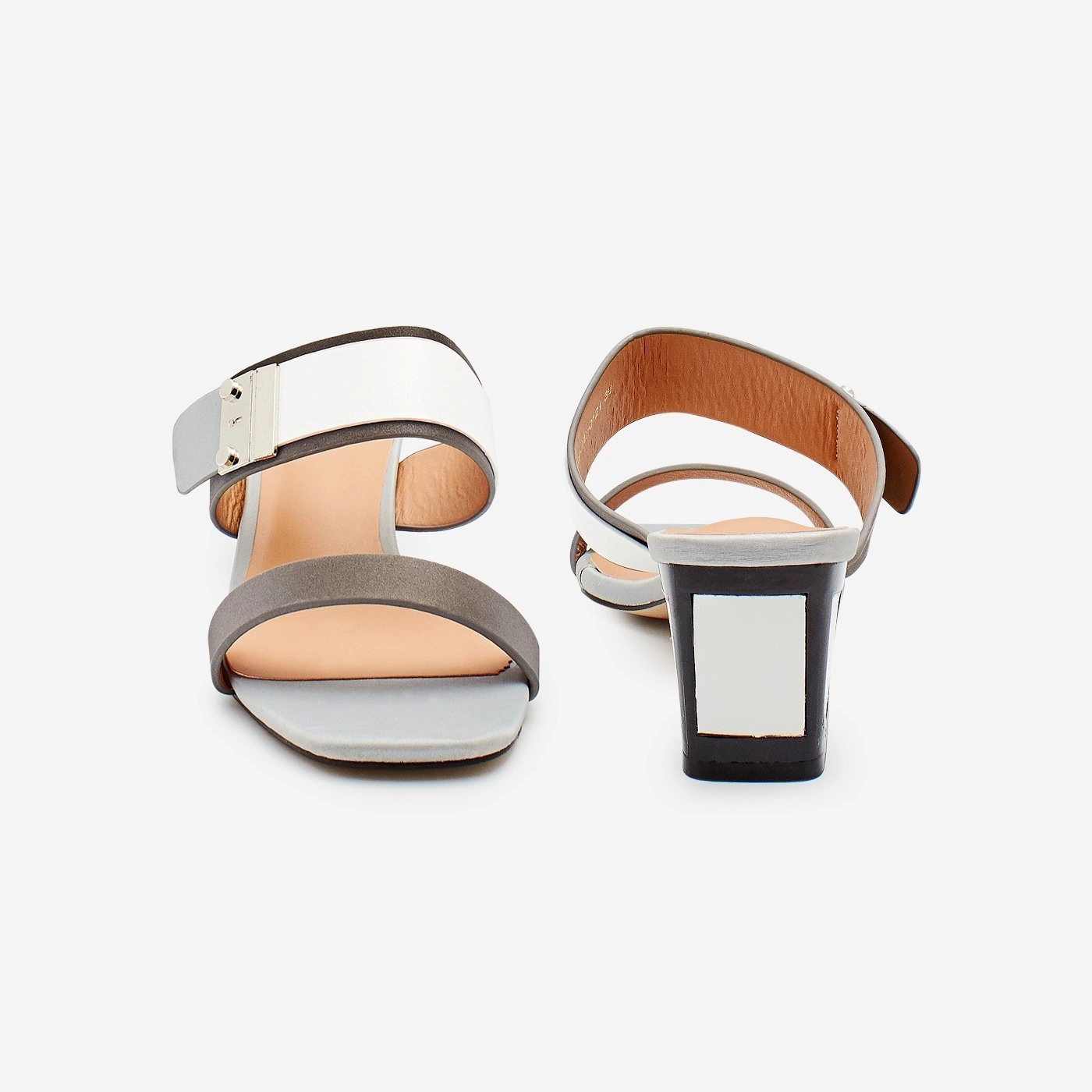 Multi strap Block Heels Black High Heel Clogs