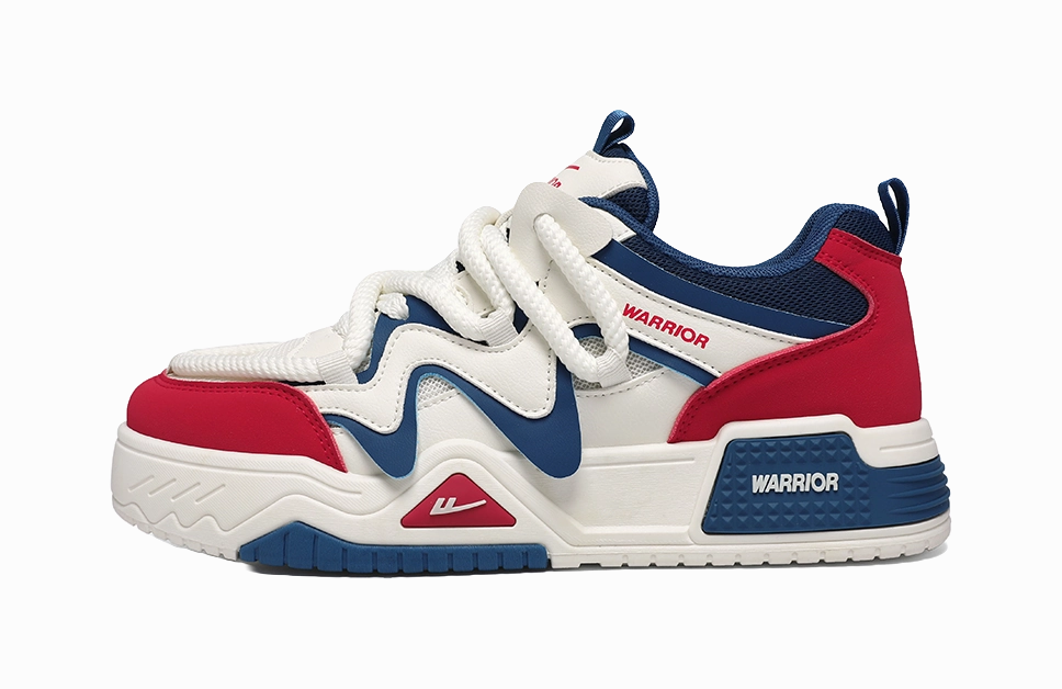 Warrior Abrasion Resistant Lightweight Height Increasing Low top Skateboard Shoes Unisex