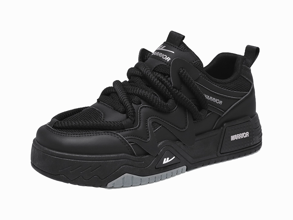Warrior Abrasion Resistant Lightweight Height Increasing Low top Skateboard Shoes Unisex