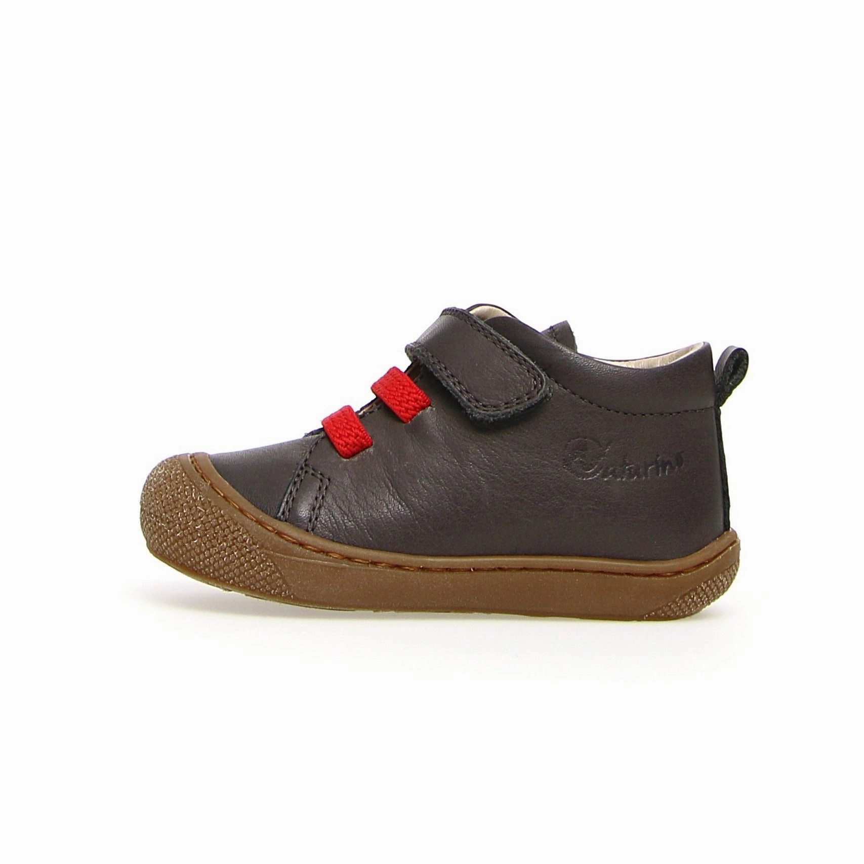 Naturino Girl's & Boy's Pichai Nappa Spazz. Sneakers - Anthracite/Red Casual Goth Shoes