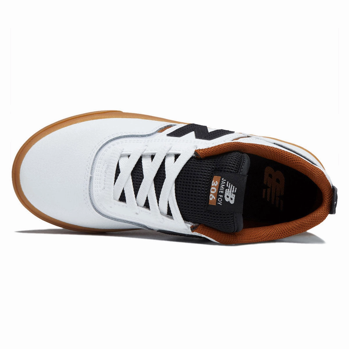 Men Black New Balance New Balance Youth 306 Foy Shoes - White/Gum