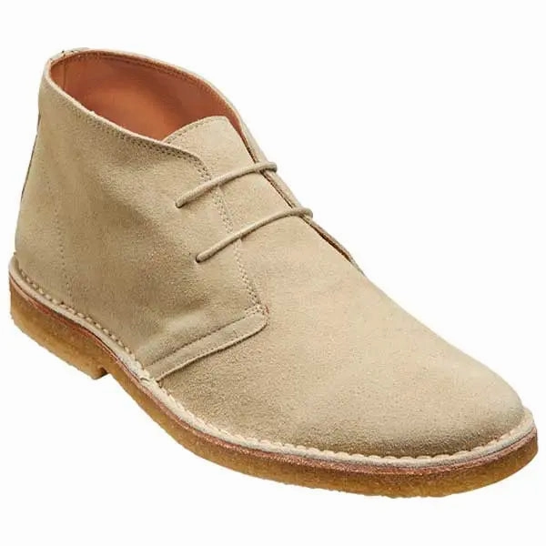 BARKER Monty Boots - Mens Derby Desert - Sand Suede High Casual Shoes