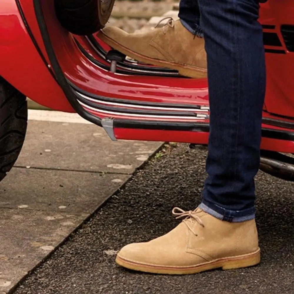 Casual Mule Shoes BARKER Monty Boots - Mens Derby Desert - Sand Suede