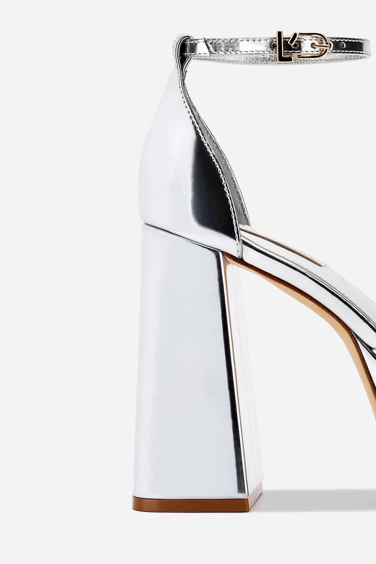 High Heels Ankle Boots Ari Pump In Silver Specchio