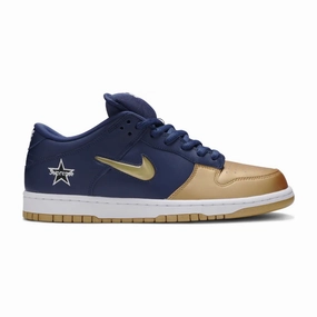 Nike SB Dunk Low Supreme Jewel Swoosh Gold Nike Shoe Sketch