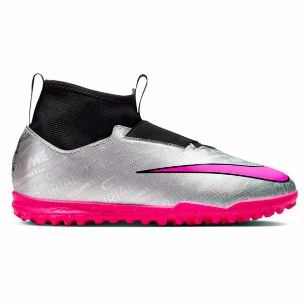 Nike Jr. Zoom Superfly 9 Academy XXV Turf Soccer Shoes (Metallic Silver/Hyper Pink) Nike Olympic Shoes