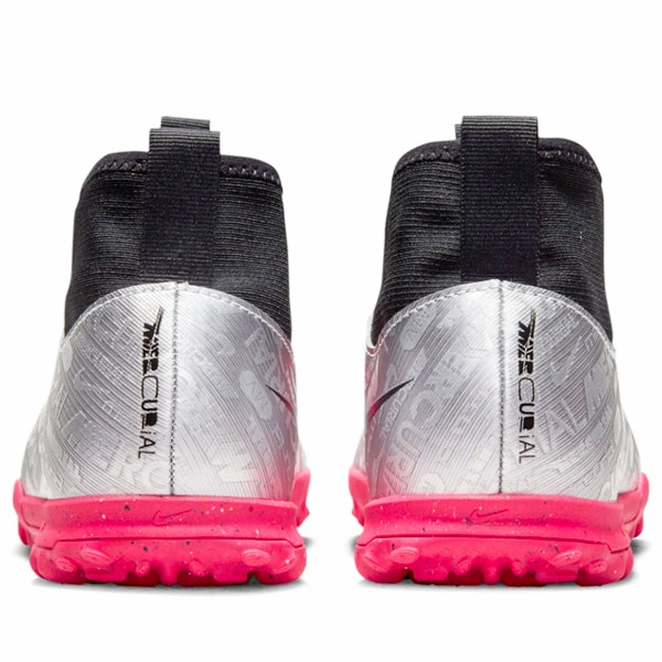Allen Iverson Shoes Nike Nike Jr. Zoom Superfly 9 Academy XXV Turf Soccer Shoes (Metallic Silver/Hyper Pink)
