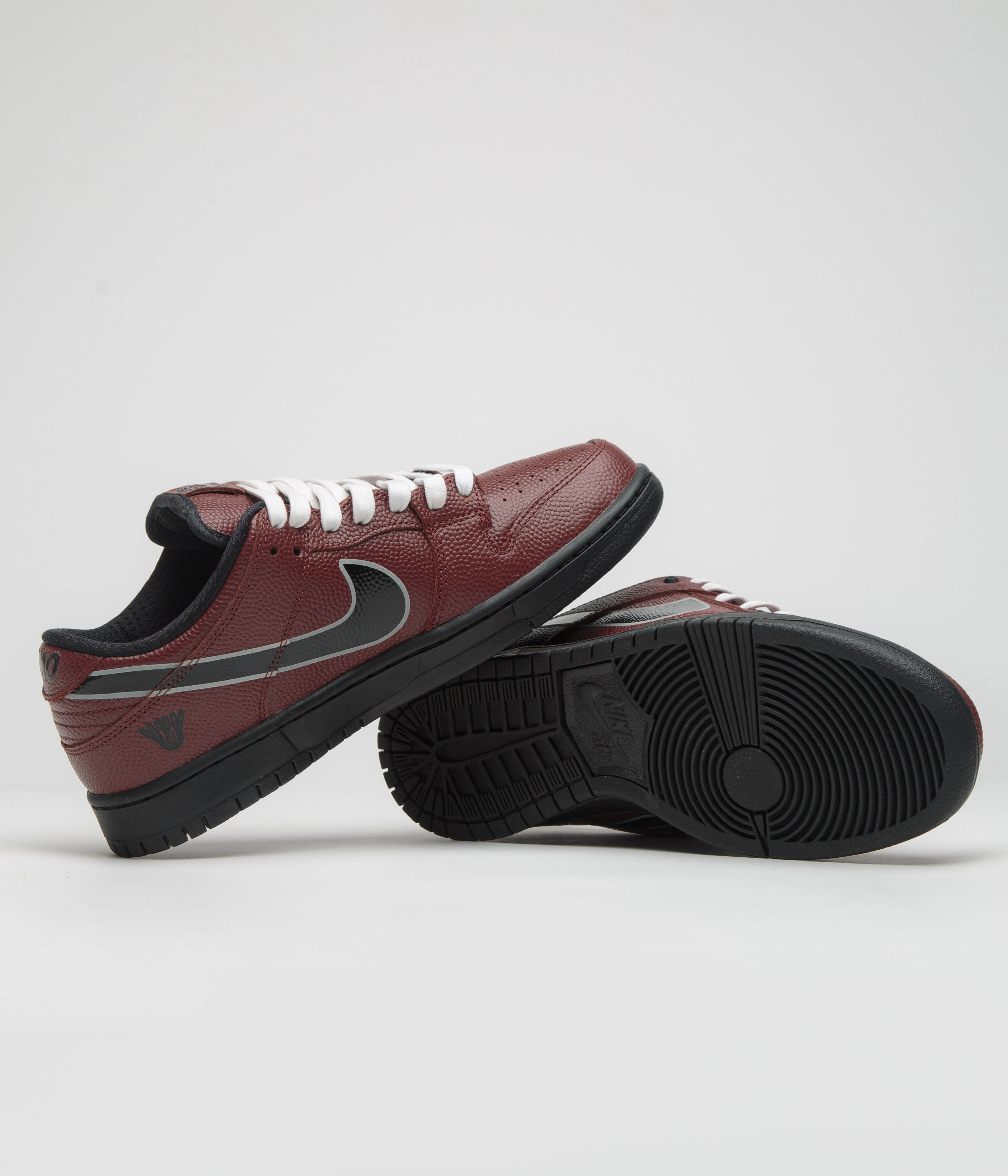 Nike SB x Limosine Skateboards Dunk Low Pro Shoes - Dark Pony / Black - Silver - White Mocha Nike Shoes