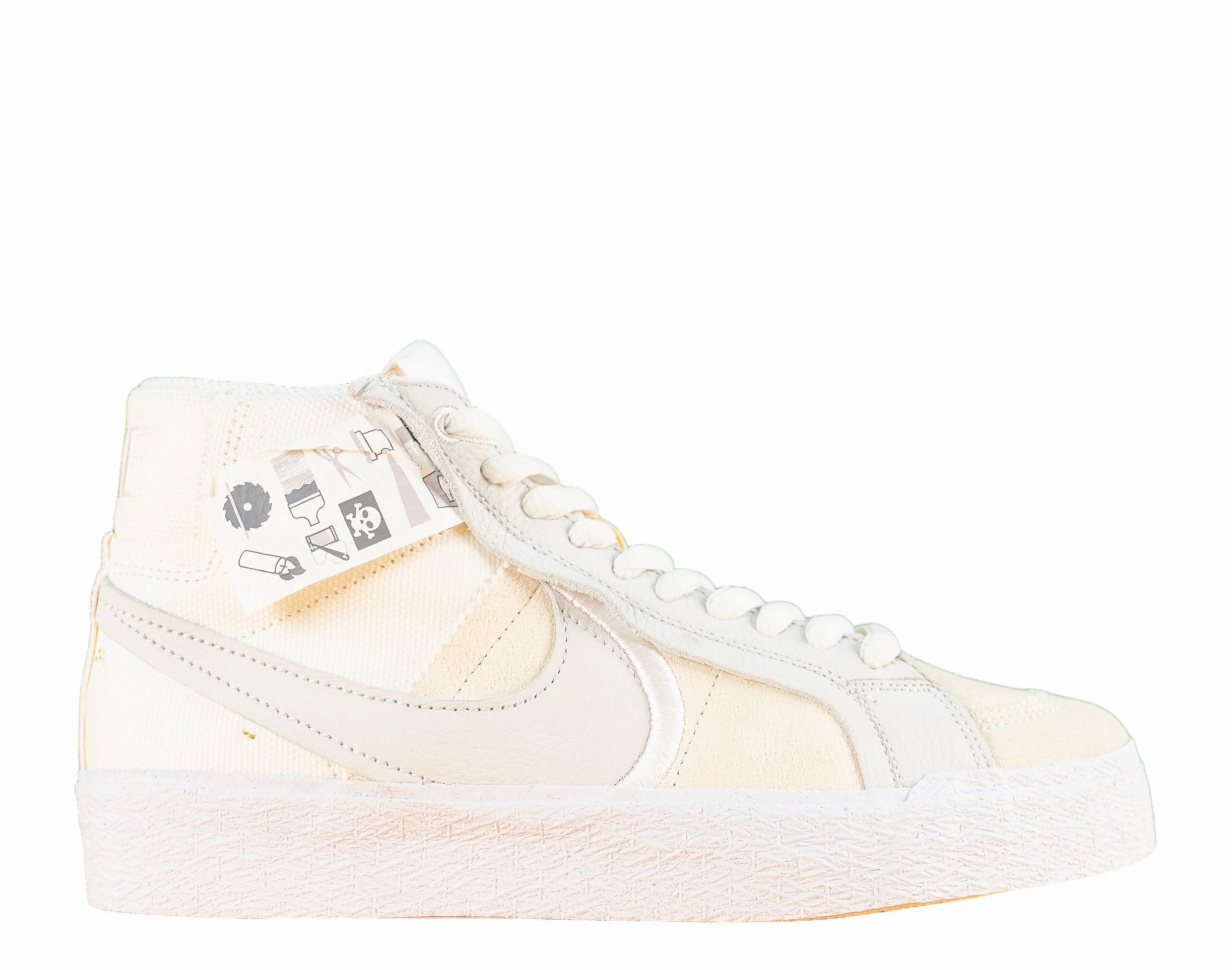 Custom Nike Wrestling Shoes Nike SB Zoom Blazer Mid PRM Plus Men's Skateboard Shoes DZ7587-110 Summit White