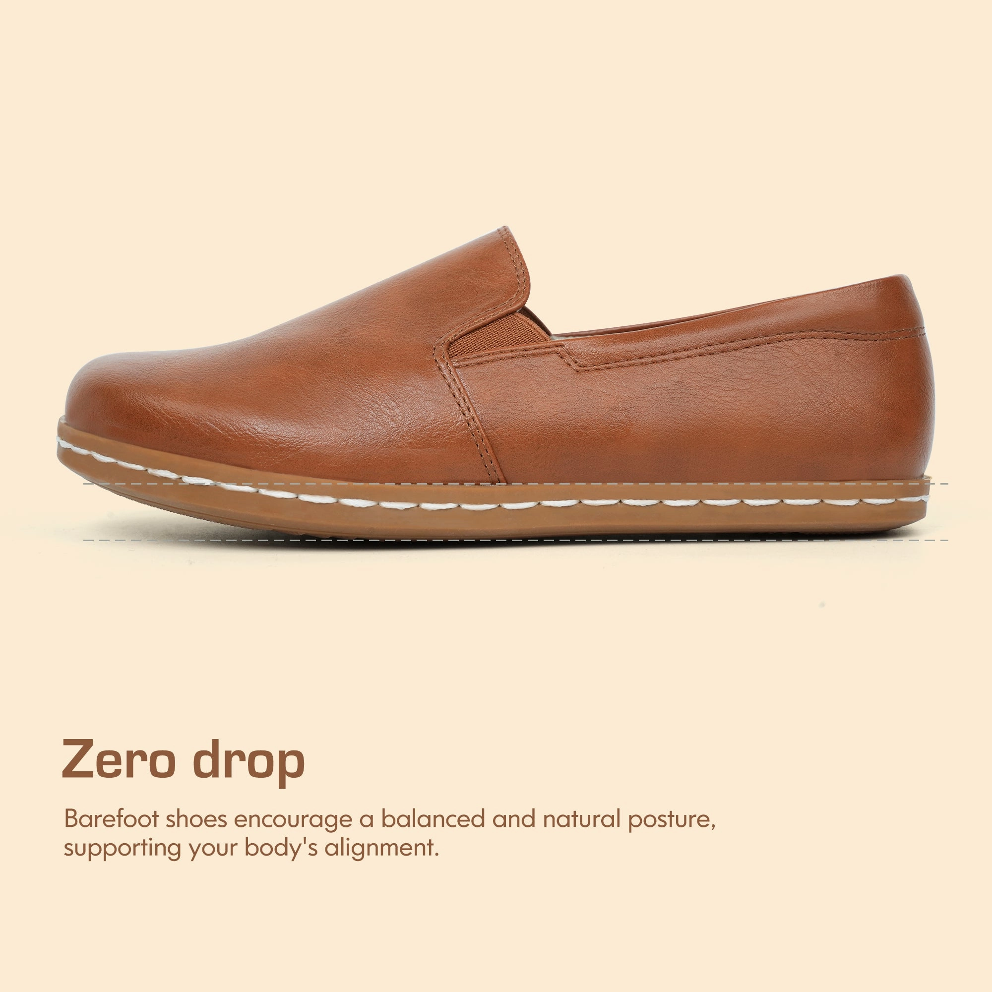 Brown Barefoot Shoes-Satra
