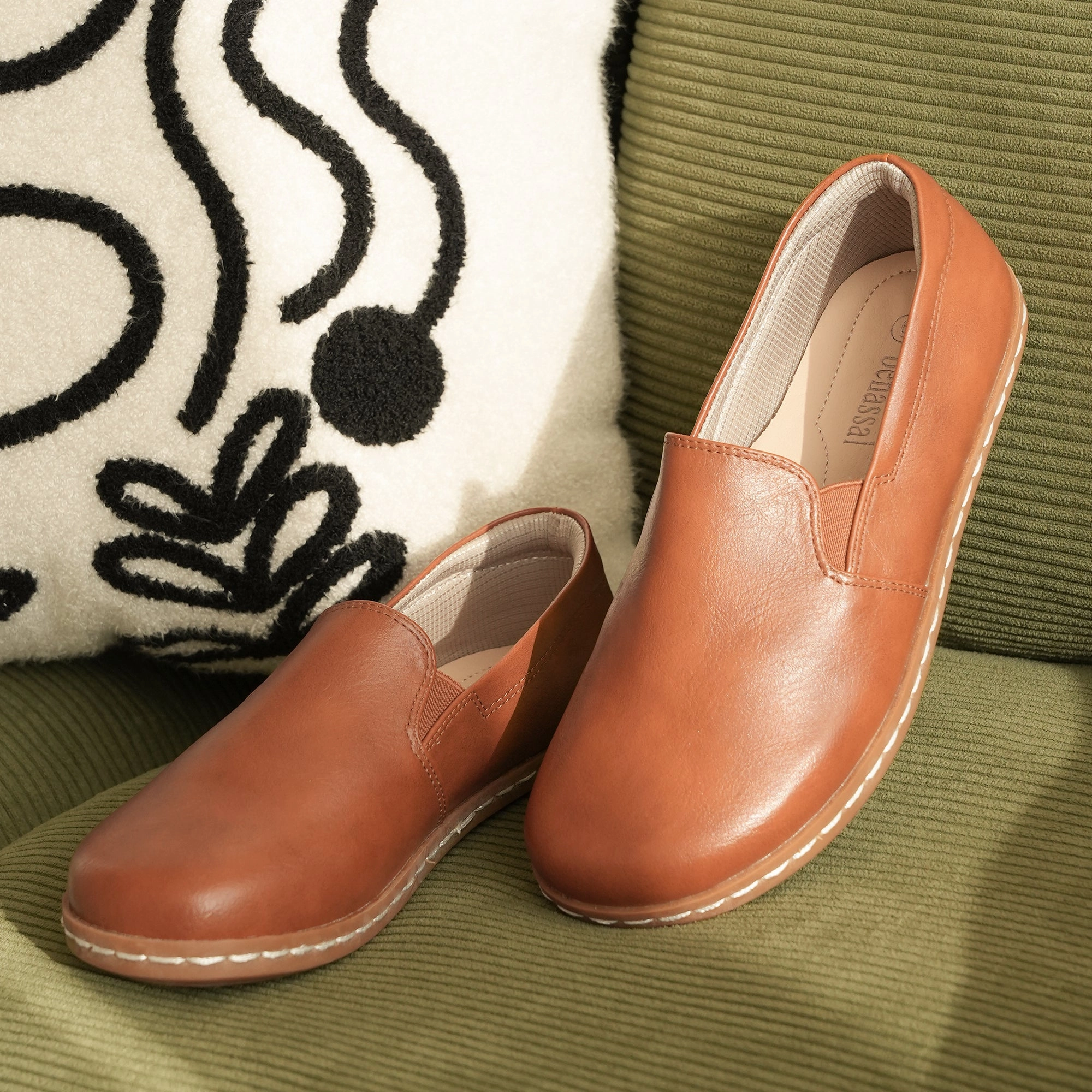Brown Barefoot Shoes-Satra Cute Busine
