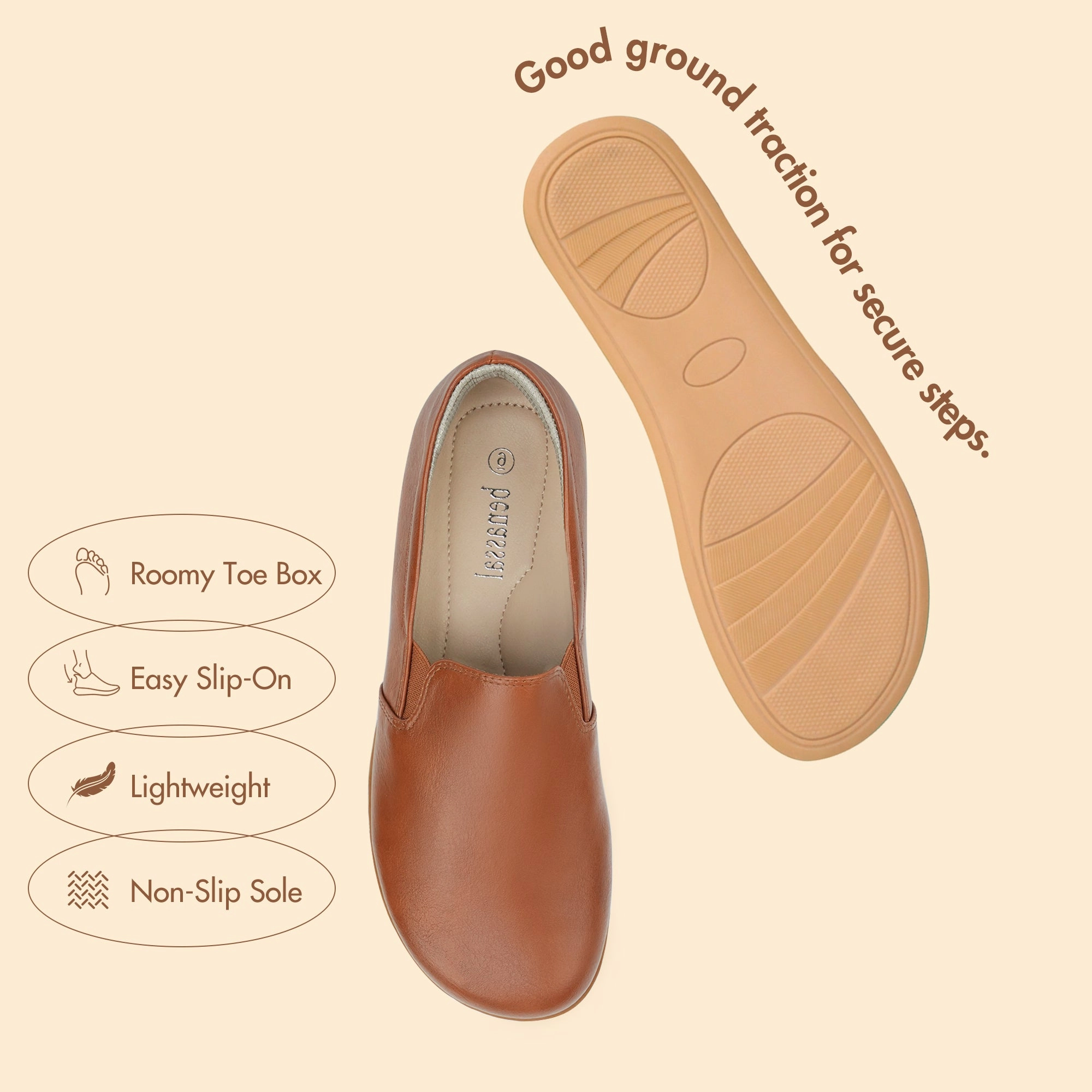 Brown Barefoot Shoes-Satra
