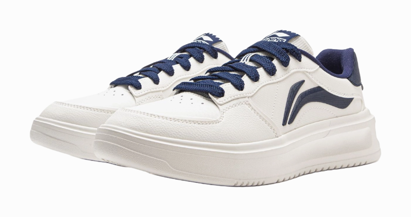 Casual Timberland Shoes LiNing Slip Resistant Shock Absorbers With Abrasion Resistant Properties Low Top Skateboard Shoes Men's Mist White