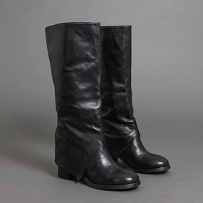 Knee High Boots Small Calf Kishi 50 Black