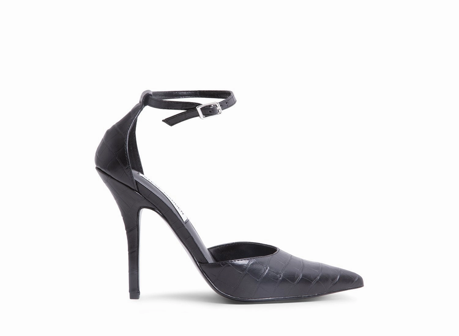 Wood High Heels ADELLE BLACK EXOTIC