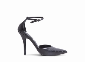Lace High Heel Shoes ADELLE BLACK EXOTIC