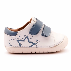 Casual Campus Shoes Old Soles Boy's and Girl's 4101 Pave Splash Casual Shoes - Snow / Indigo / White Sole