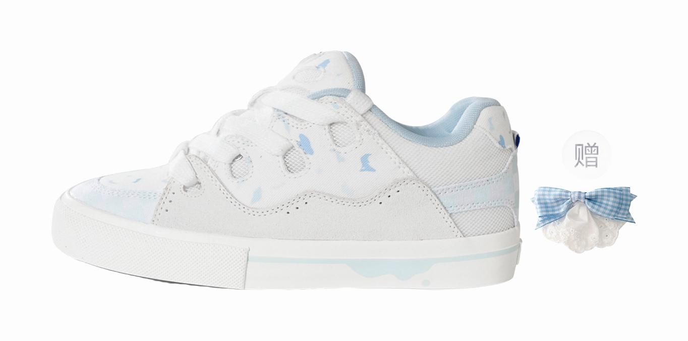 Casual Brown Shoes Ollieskate Slip Resistant, Abrasion Resistant, And Balanced Low Top Skateboard Shoes Unisex White Blue