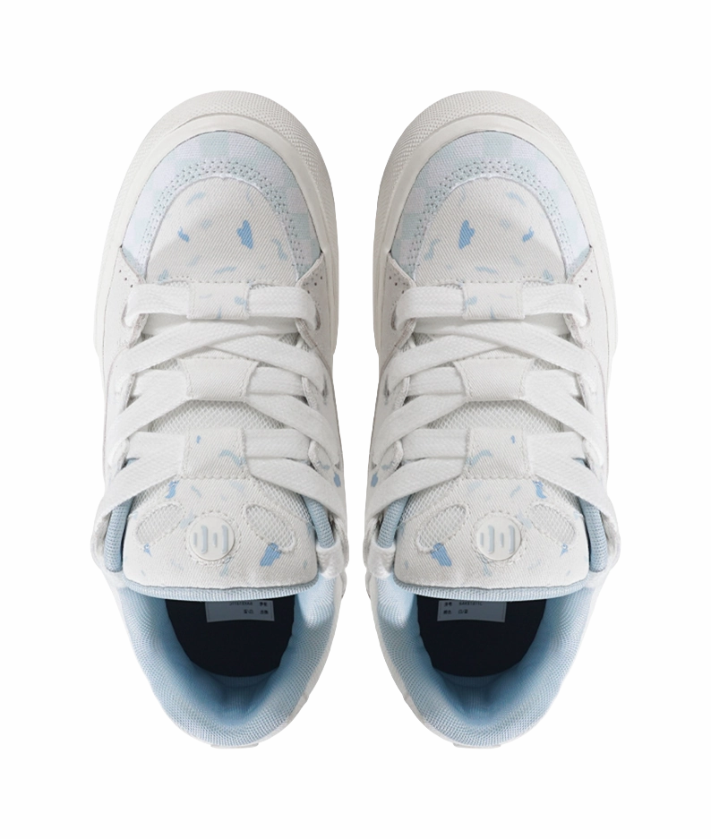 Ollieskate Slip Resistant, Abrasion Resistant, And Balanced Low Top Skateboard Shoes Unisex White Blue Cheap Casual Shoes Near Me