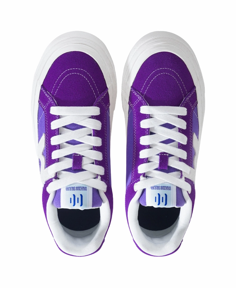Ollieskate Wear resistant And Lightweight Low Top Skateboard Shoes Unisex Purple Running Shoes Vs