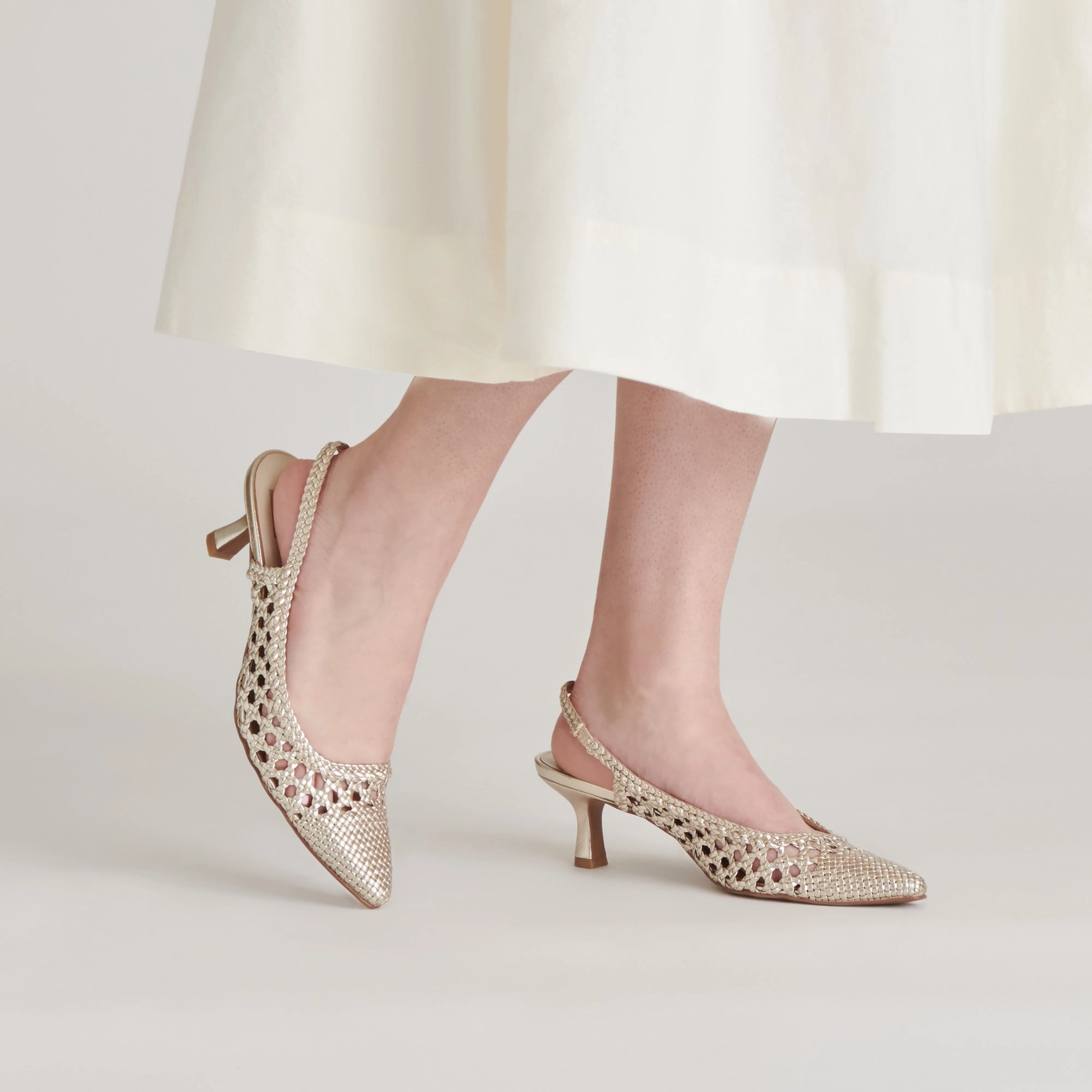 Long Legs And High Heels OLYMPA HEELS LIGHT GOLD METALLIC STELLA