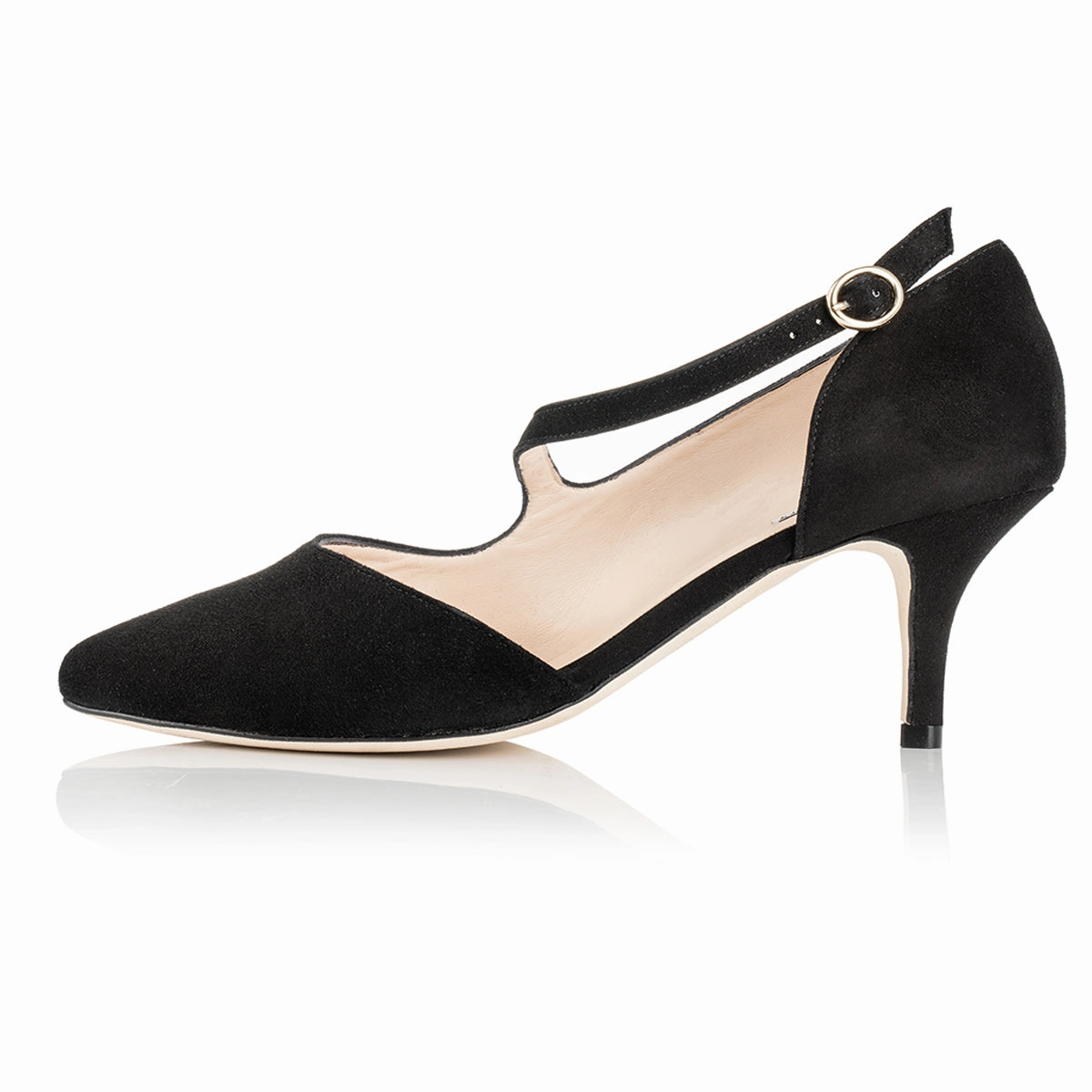 Penelope Extra-Wide Fit Shoes - Black Suede Shoes Good Casual Shoes To Wear With Jeans