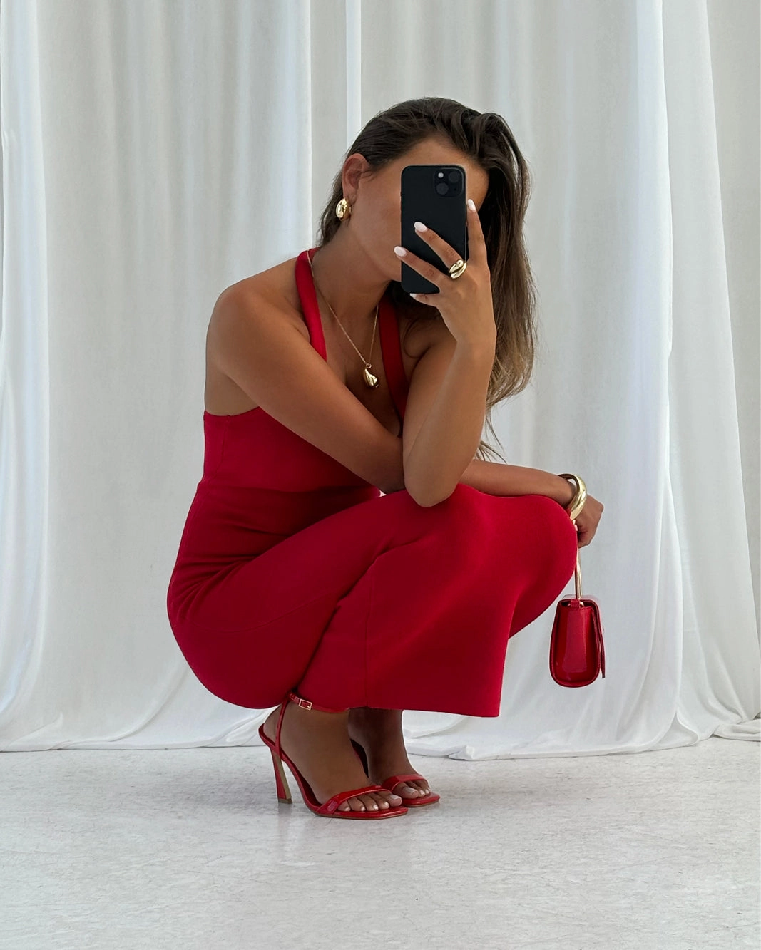 ORIANE - RUBY PATENT Majorca Cutout High Heel Sandals