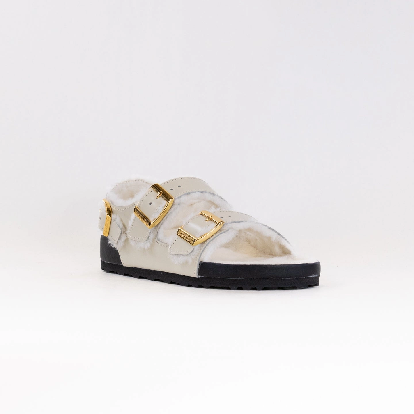 Birkenstock Milano Shearling - High-Shine Ecru Rei Boston