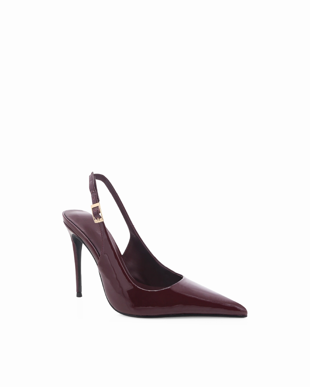 GIOVINA - DARK CHERRY PATENT Clear High Heels